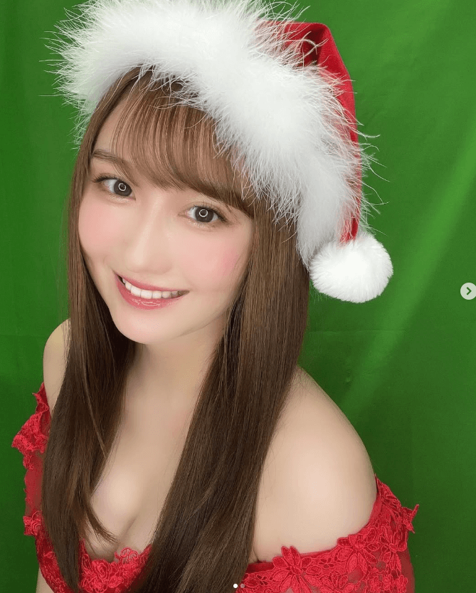 中の人のサンタ姿の写真