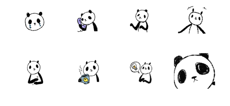 緑仙のパンダのイラスト