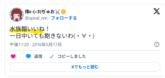 水族館が好き