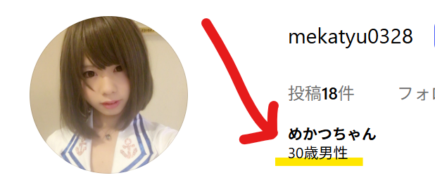 めかつちゃんの年齢は30歳