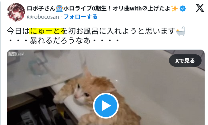 ロボ子さんの猫:にゅーと