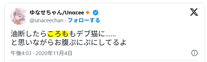 ゆなせの猫:ころも